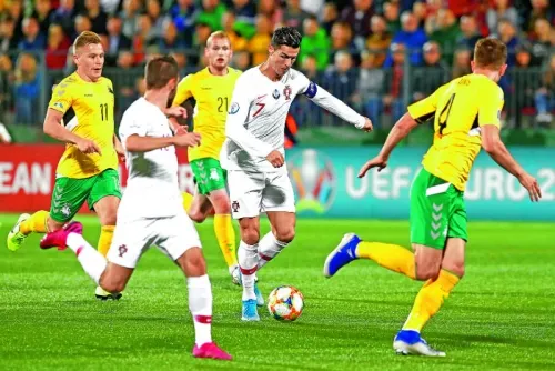 De la mano de “CR7”, Portugal golea a Lituania en eliminatoria de Euro