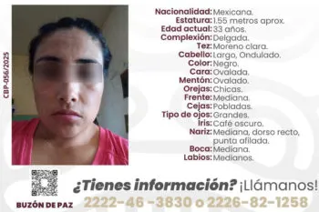 Una mujer que estaba reportada como desaparecida fue encontrada sin vida en Tehuacán