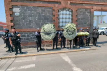 Rinden homenaje a los cuatro policías asesinados en Chignahuapan