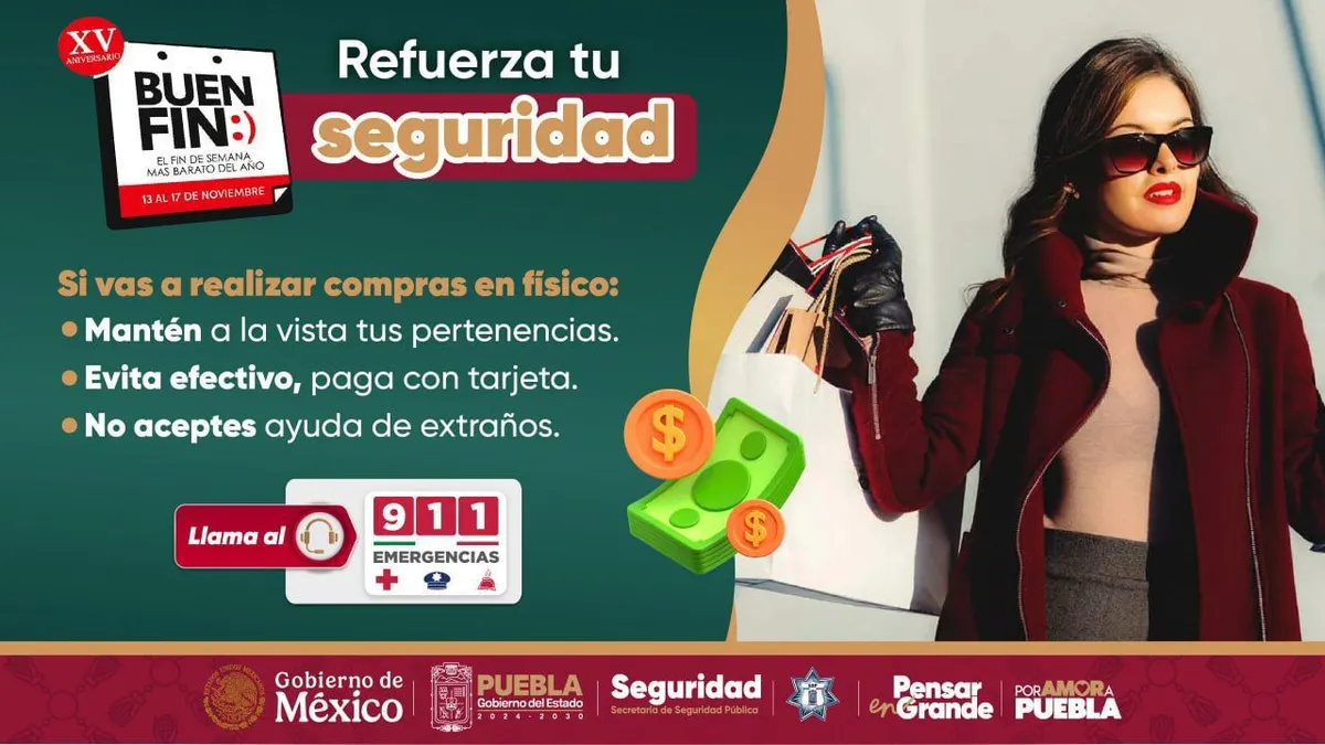Promueve Seguridad Pública medidas preventivas durante “Buen Fin 2025”