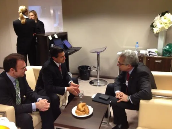 Zedillo y Peña Nieto, juntos en Davos