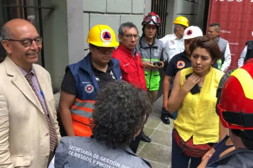 Se desploma anexo del Museo de la Estampa en la Ciudad de México