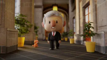 AMLO estrena nueva cortinilla con animación 3D para las mañaneras 
