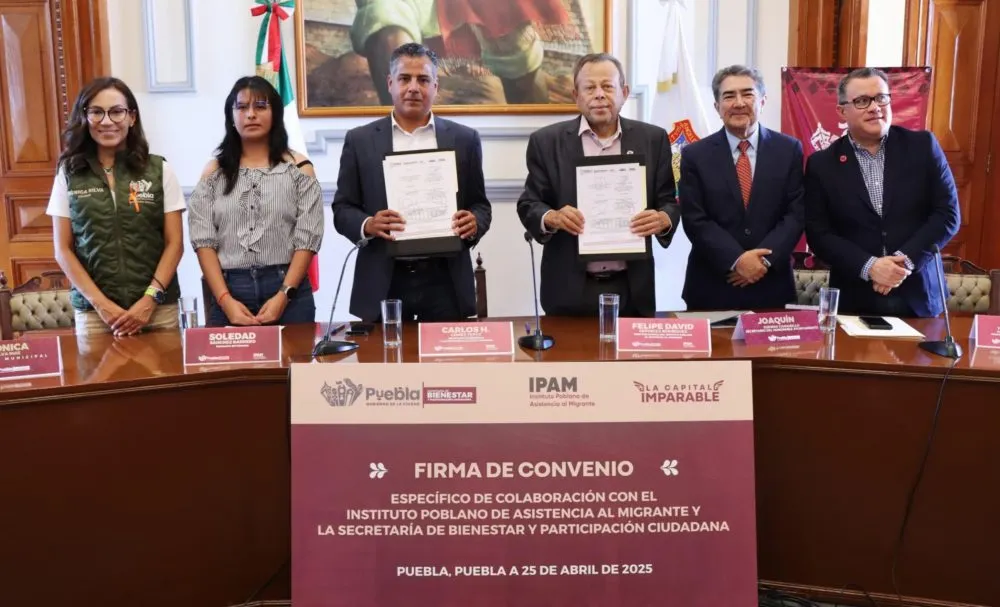 Accederán personas migrantes repatriadas a más apoyos con nuevo convenio entre el Ayuntamiento de Puebla y el IPAM