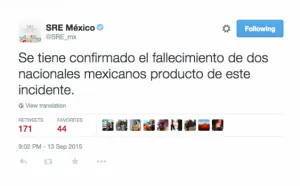 Confirma SRE muertes de dos turistas mexicanos en Egipto