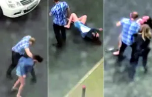 Video: Hombre noquea a su novia durante acalorada discusión