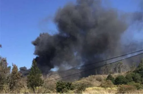 Explosión de una toma clandestina en la autopista Puebla-Orizaba