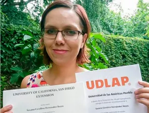 Egresada UDLAP recibe certificación por instituciones de prestigio