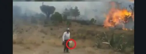 VIDEO: Ventilan a sujeto provocando incendios en Puebla