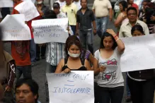 Manifestación contra Gali se disipó a los pocos minutos