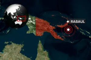 Sismo de 6.8 grados sacude a Papua Nueva Guinea