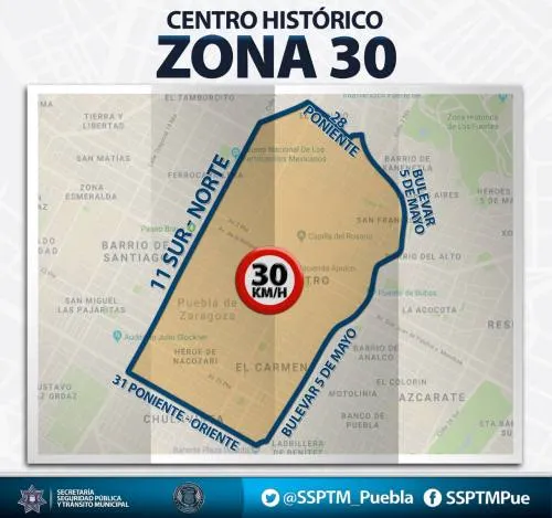 En beneficio de la ciudadanía prevalece Zona 30 en escuelas, hospitales, Centro Histórico y parques