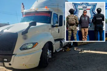 Recuperan SSP de Puebla y Semar tractocamión robado y detienen a presunto responsable