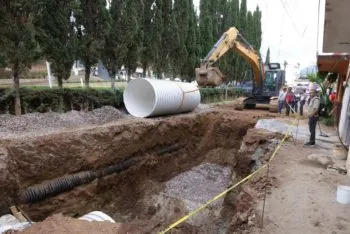 Construyen estado y municipio dos colectores pluviales en Zacatlán para reducir riesgo de inundaciones