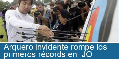 Arquero invidente rompe los primeros récords en  JO