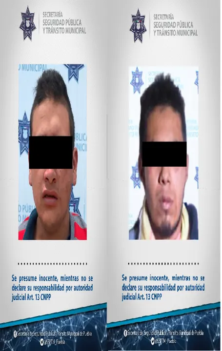 Detiene policía municipal a dos probables asaltantes de transeúntes