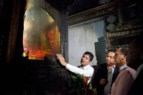 ERP supervisa patrimonios histórico y religioso del Templo de Santa Mónica