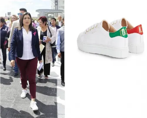 Claudia Rivera, la presidenta municipal que “rompe estereotipos” con tenis fifí de 2,000 pesos