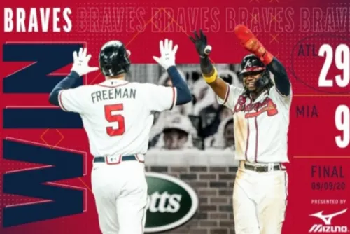 Atlanta anota 29 carreras antes los Marlins, cifra récord para la liga nacional