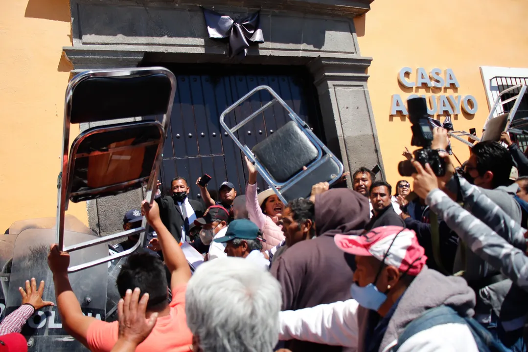 Protestas Frente de Pueblos Productores de Legumbres y Hortalizas de Cholula