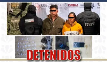 Cateo en Atlixco deja dos detenidos y aseguramiento de droga en operativo conjunto
