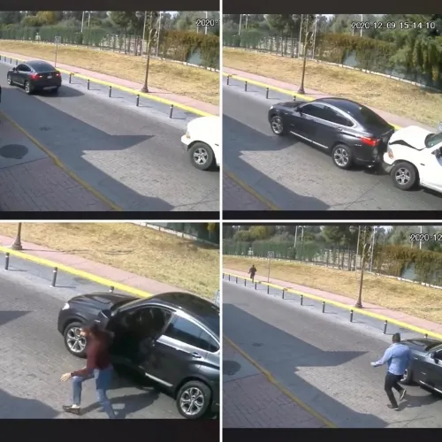 Captan detención de joven, impacta su camioneta para huir
