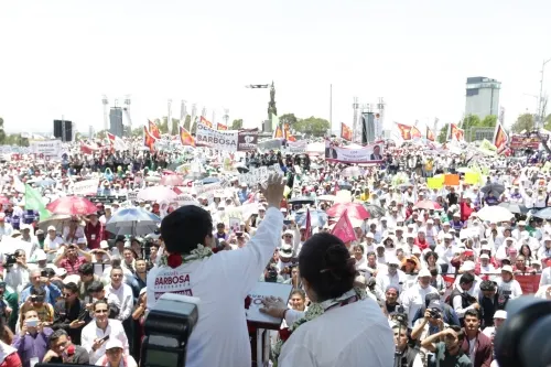 Acabar con la corrupción y traer la 4T a Puebla, ofrece Barbosa en cierre campaña