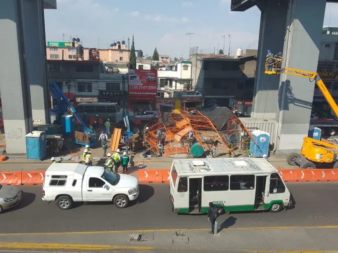 Desplome de andamio Línea 12 del Metro CDMX