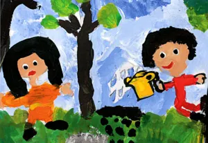 Invita la CONAFOR a niños y niñas a pintar un árbol