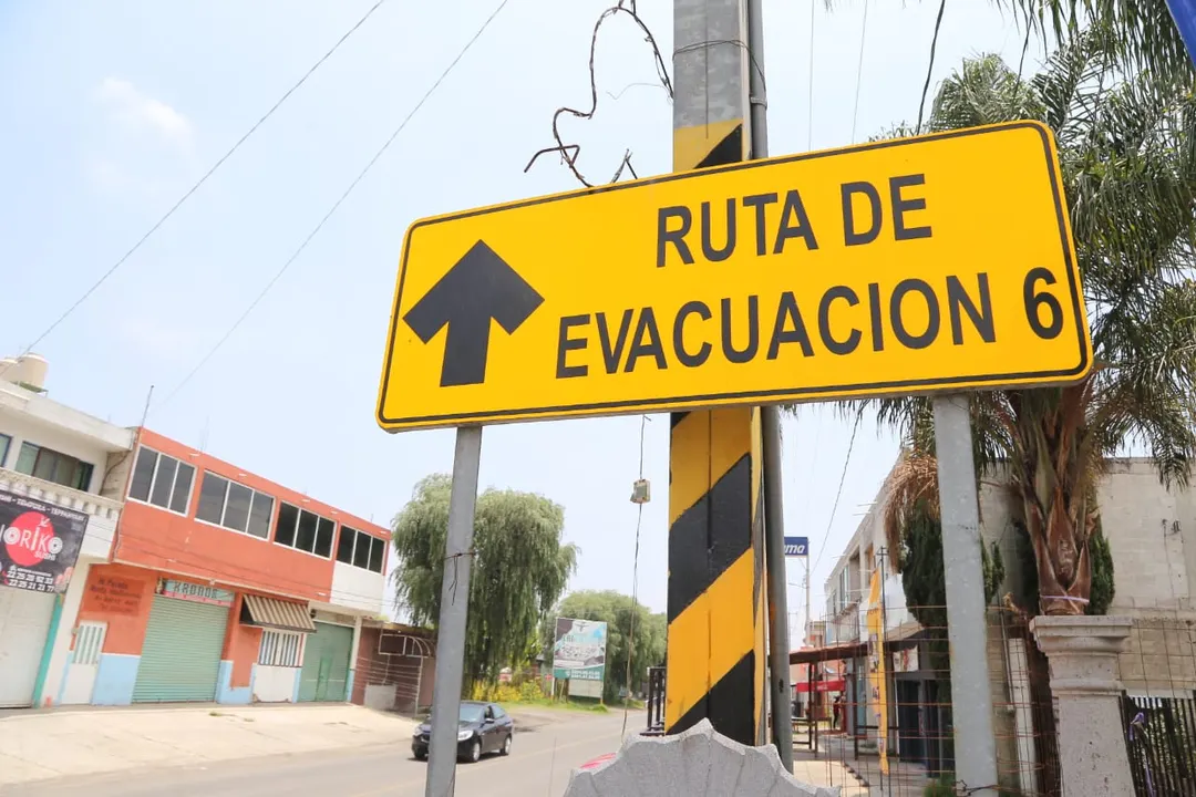 Ruta de evacuación Popocatépetl