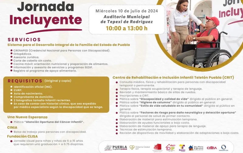 Alista SEDIF Jornada Incluyente en Tepexi de Rodríguez