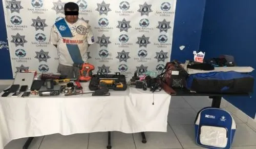 SSPTM de San Andrés Cholula, detiene a sujeto por robo a casa habitación