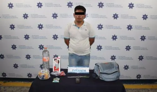 Detienen fuerzas municipales a persona por robo a negocio