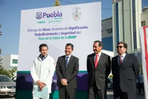 Eduardo Rivera entrega obras y acciones en la BUAP