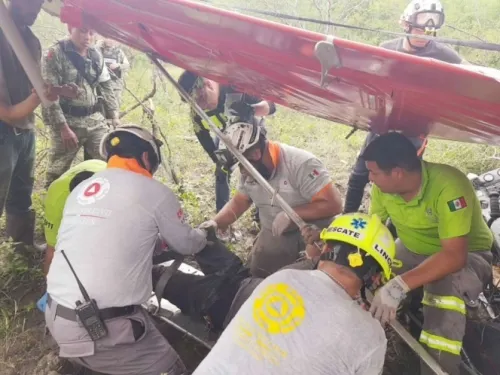 Se desploma avioneta en Nuevo León; sobrevive el piloto