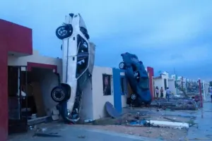 Se registra tornado en Ciudad Acuña, Coahuila