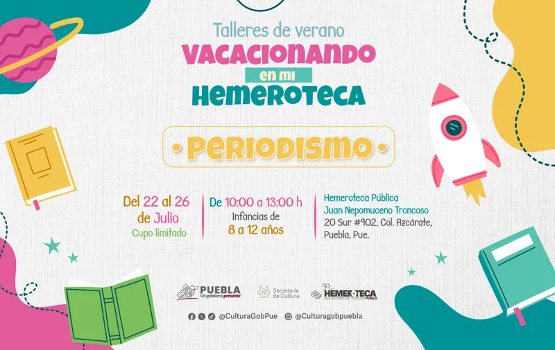 En Hemeroteca “Juan Nepomuceno Troncoso”, Cultura desarrollará talleres infantiles