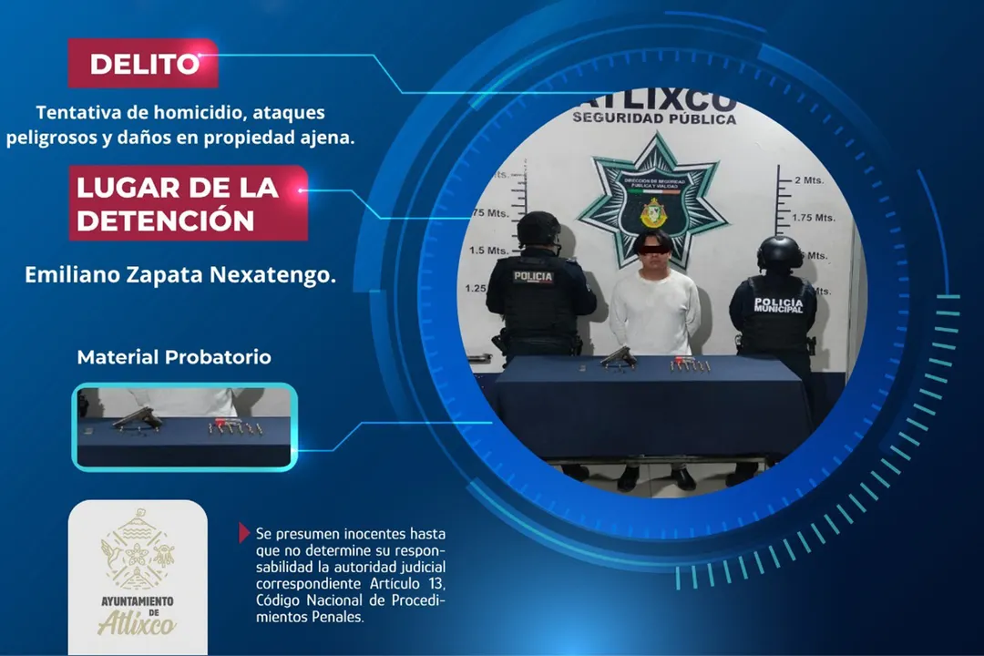 Detenido Tentativa Homicidio Atlixco