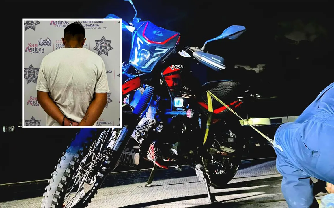 Detenido Sa Cholula Motocicleta Con Reporte De Robo