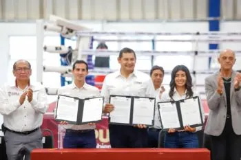 Gobierno de Puebla cumple con el deporte y la federación: Alejandro Armenta