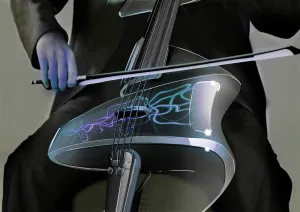 Violoncelo futurista capaz de hacer la música visible