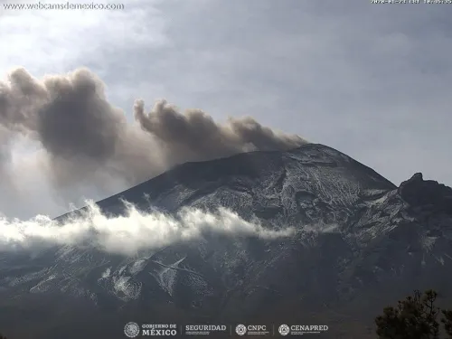Dispersó Popocatépetl ceniza al Este-Noreste: PC Estatal