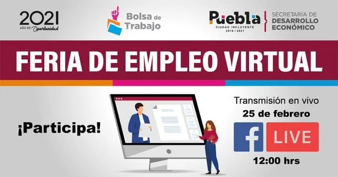 Ayuntamiento de Puebla realizará feria del empleo virtual con más de 600 plazas