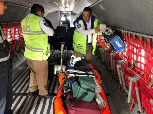 Personal de Suma Puebla participa en el traslado de pacientes desde Guatemala