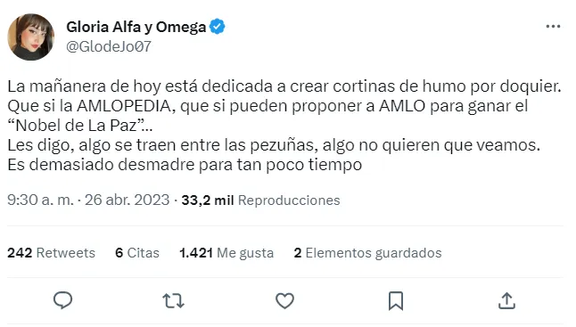 Reacciones AMLO Premio Nobel