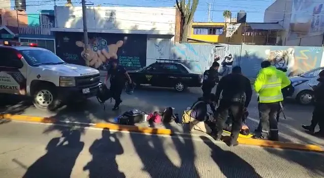 Policía derrape China Poblana
