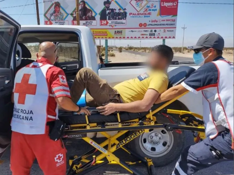 Migrante cae al intentar cruzar el muro fronterizo, en Mexicali