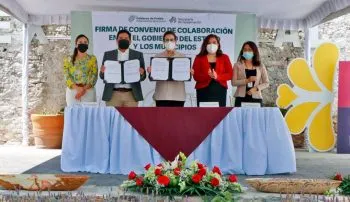 Firman Segob y Tecali de Herrera convenio de colaboración para erradicar la violencia de género