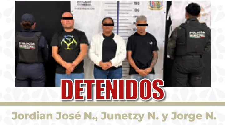 Capturan a tres presuntos extorsionadores tras denuncia en Zacatlán