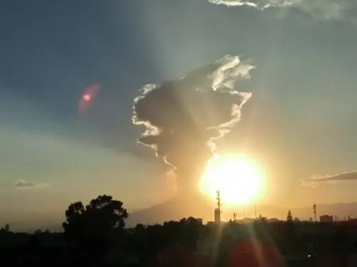 Actividad del Popocatépetl dentro de los escenarios del Semáforo Amarillo Fase Dos